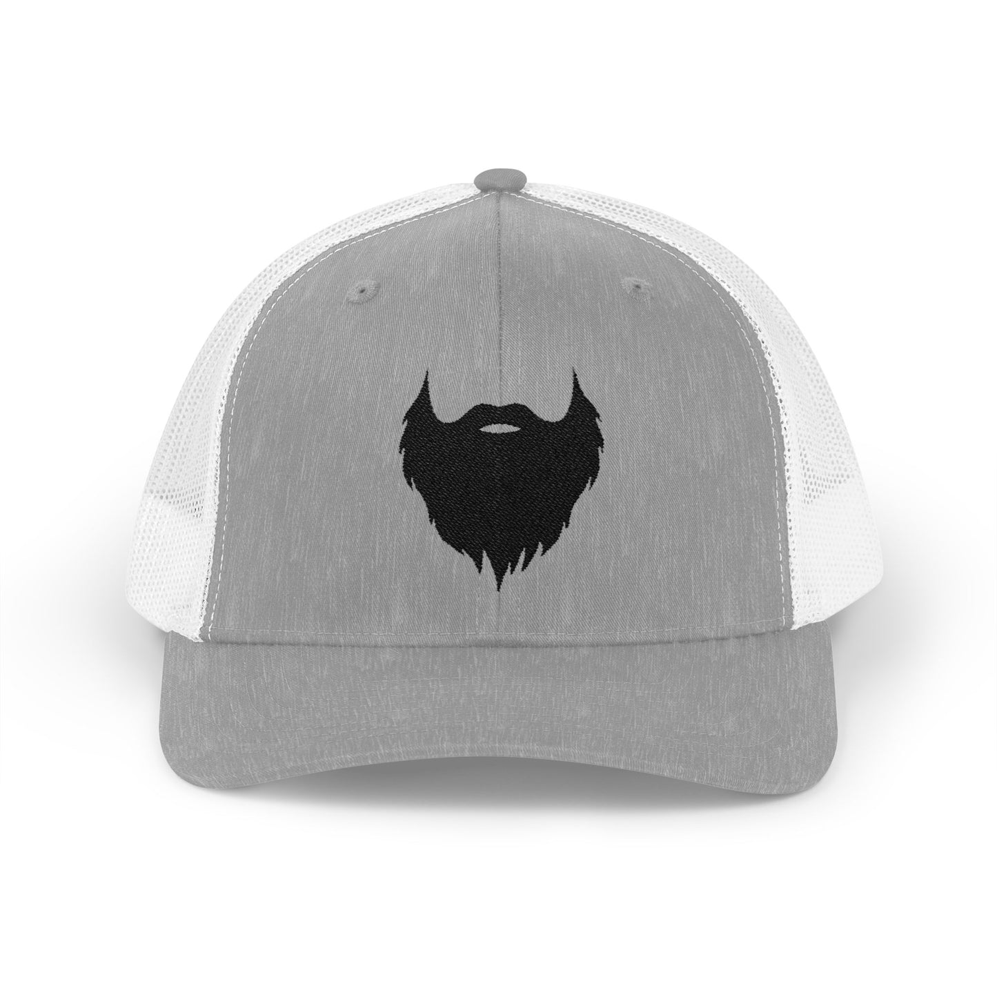 Beard Icon (Lg Black) | Snapback Trucker Hat