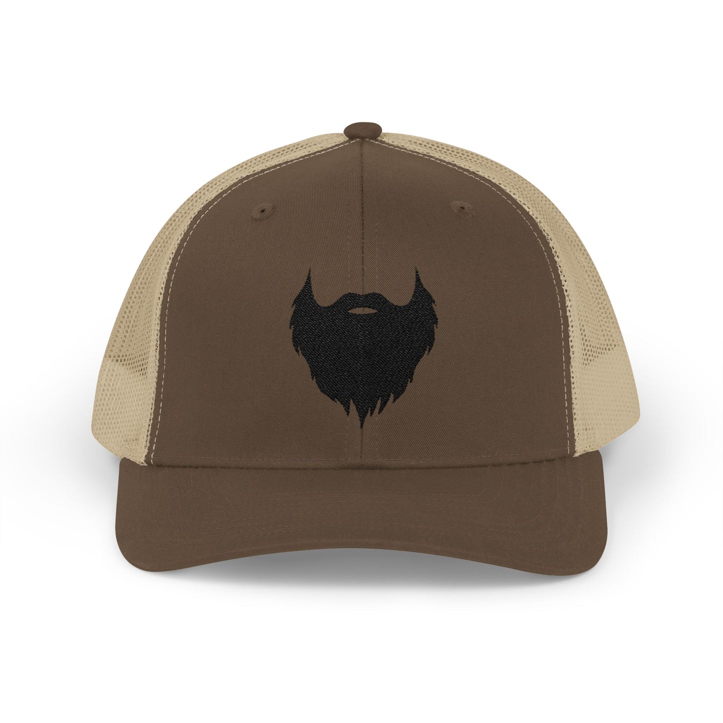 Beard Icon (Lg Black) | Snapback Trucker Hat