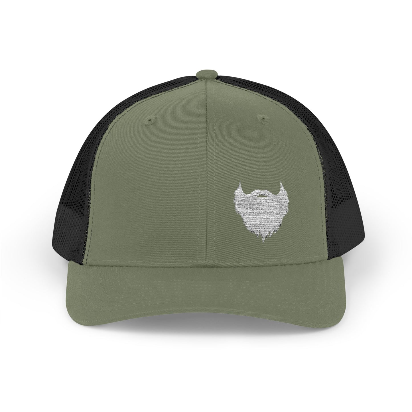 Beard Icon (White) | Snapback Trucker Hat