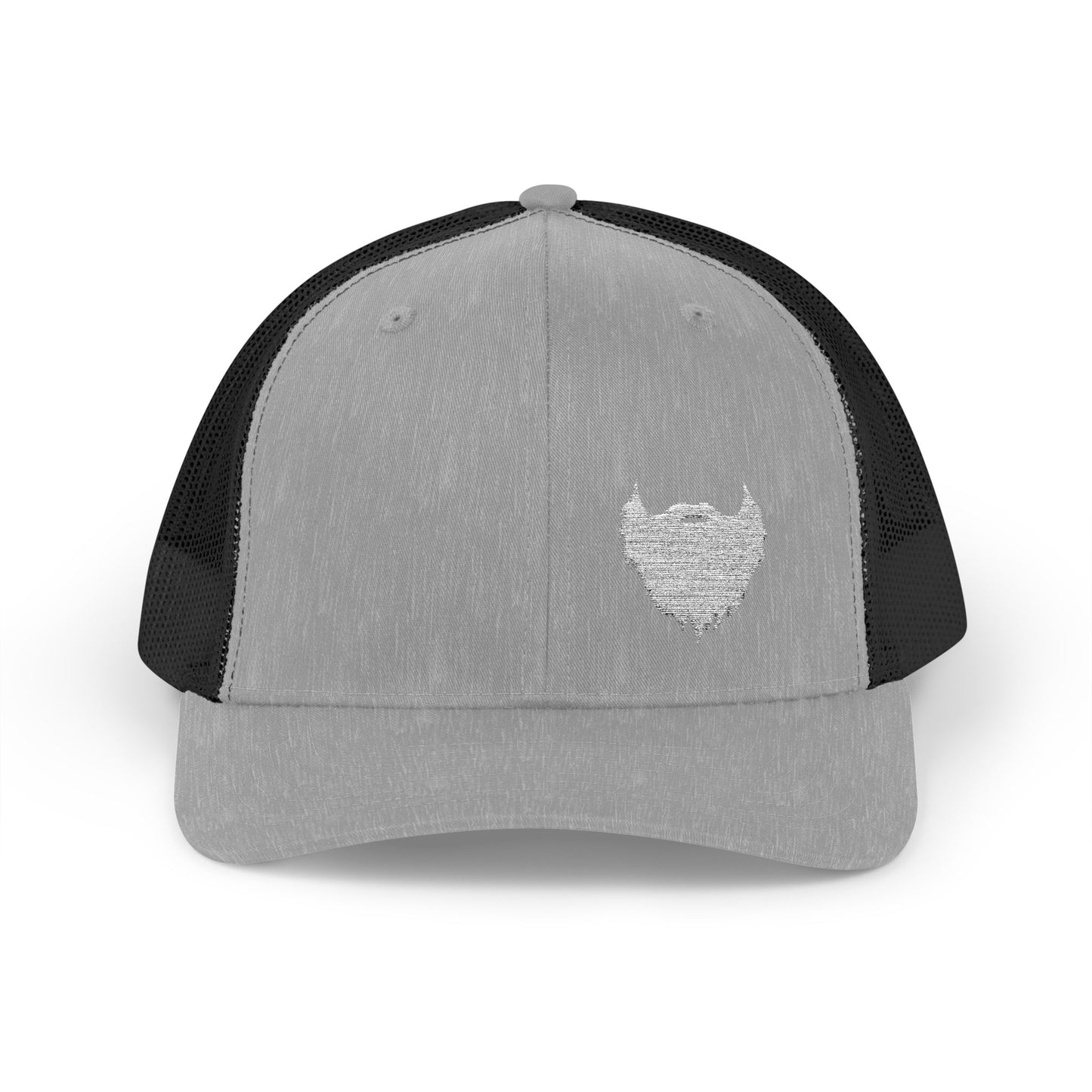 Beard Icon (White) | Snapback Trucker Hat