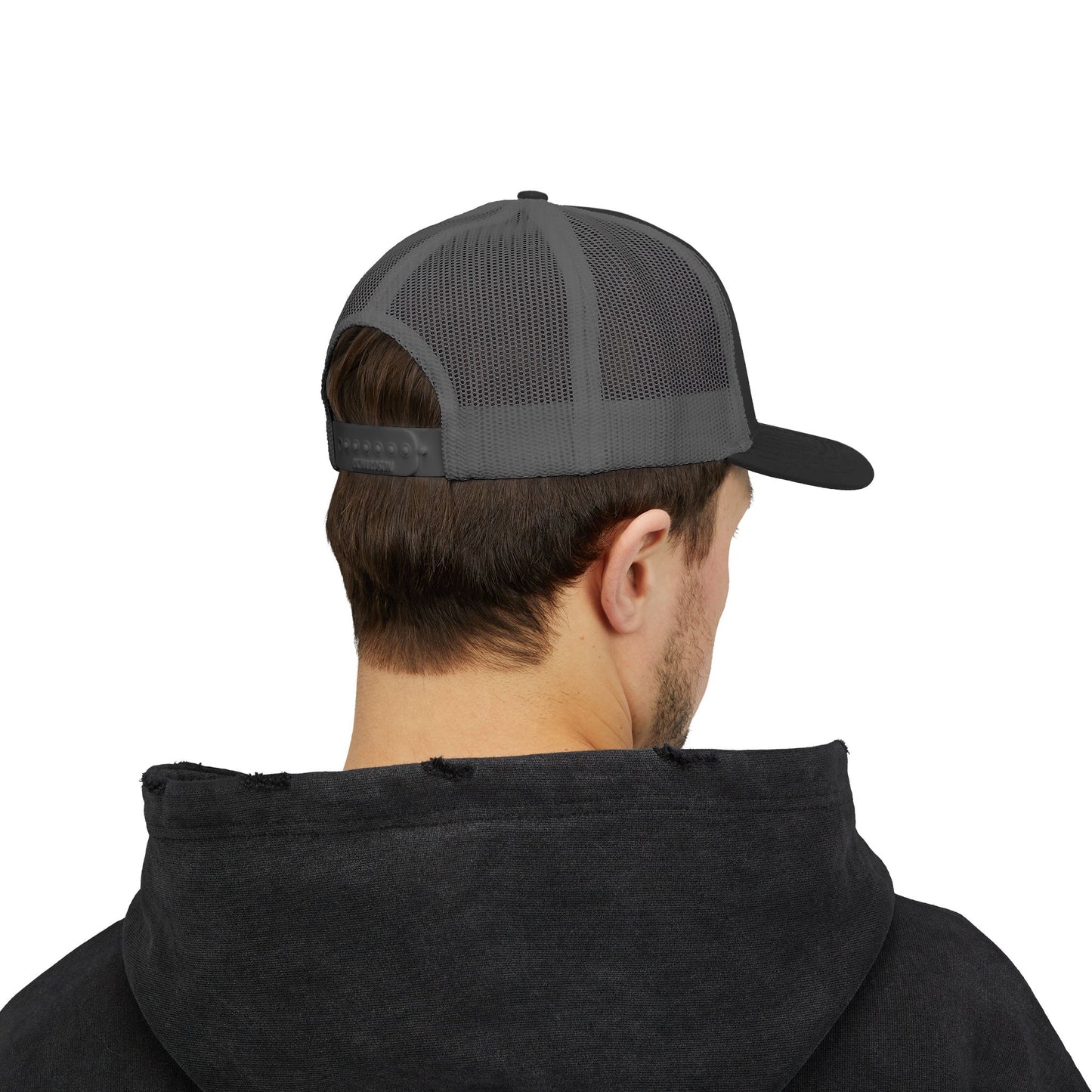 Beard Icon (Lg White) | Snapback Trucker Hat