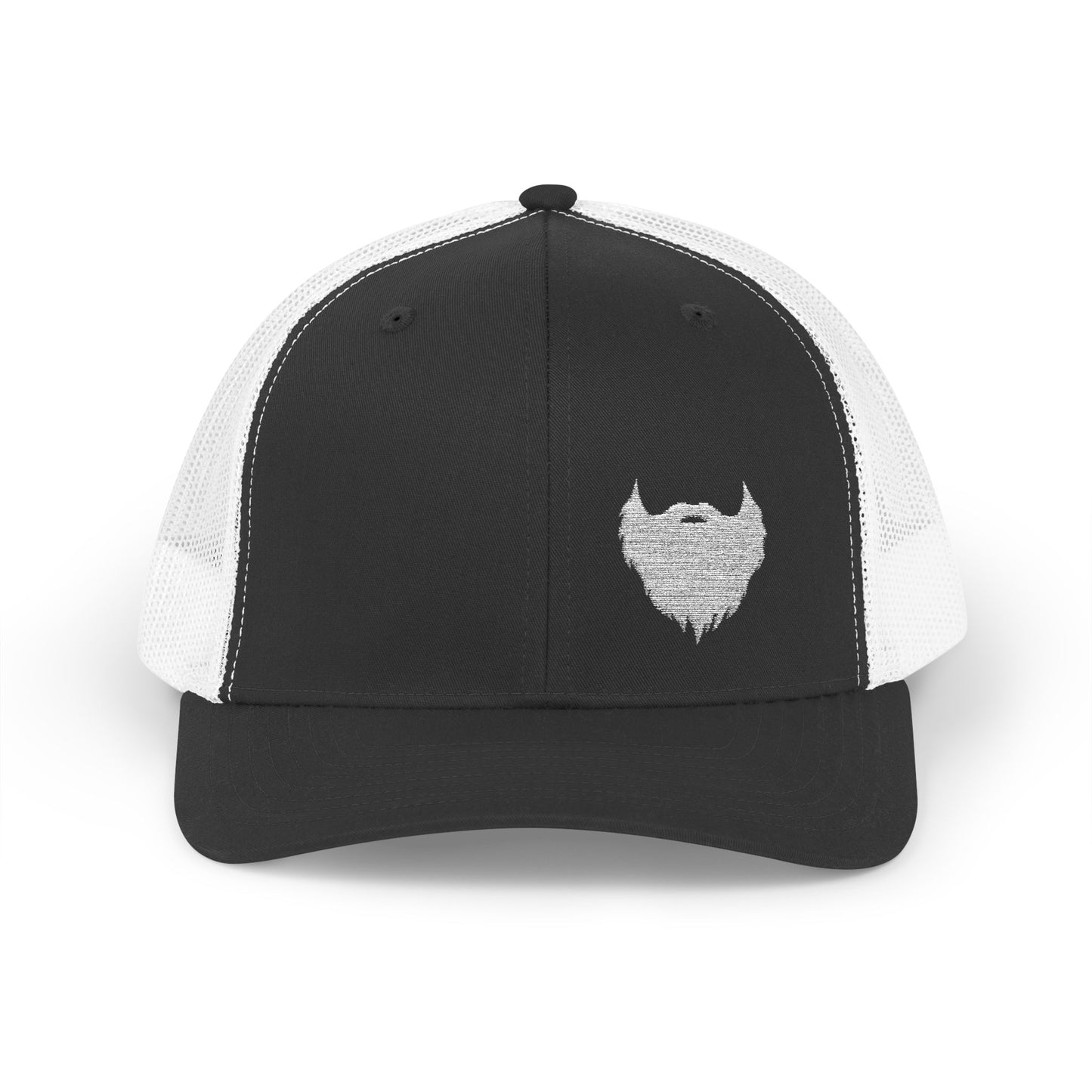Beard Icon (White) | Snapback Trucker Hat