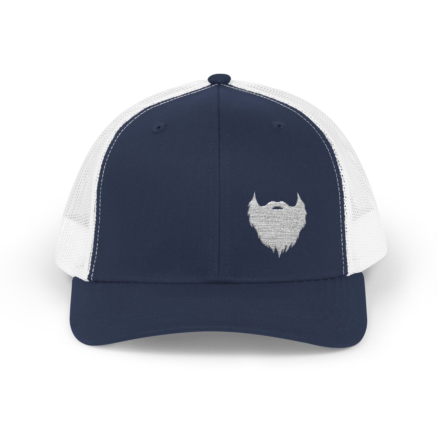 Beard Icon (White) | Snapback Trucker Hat