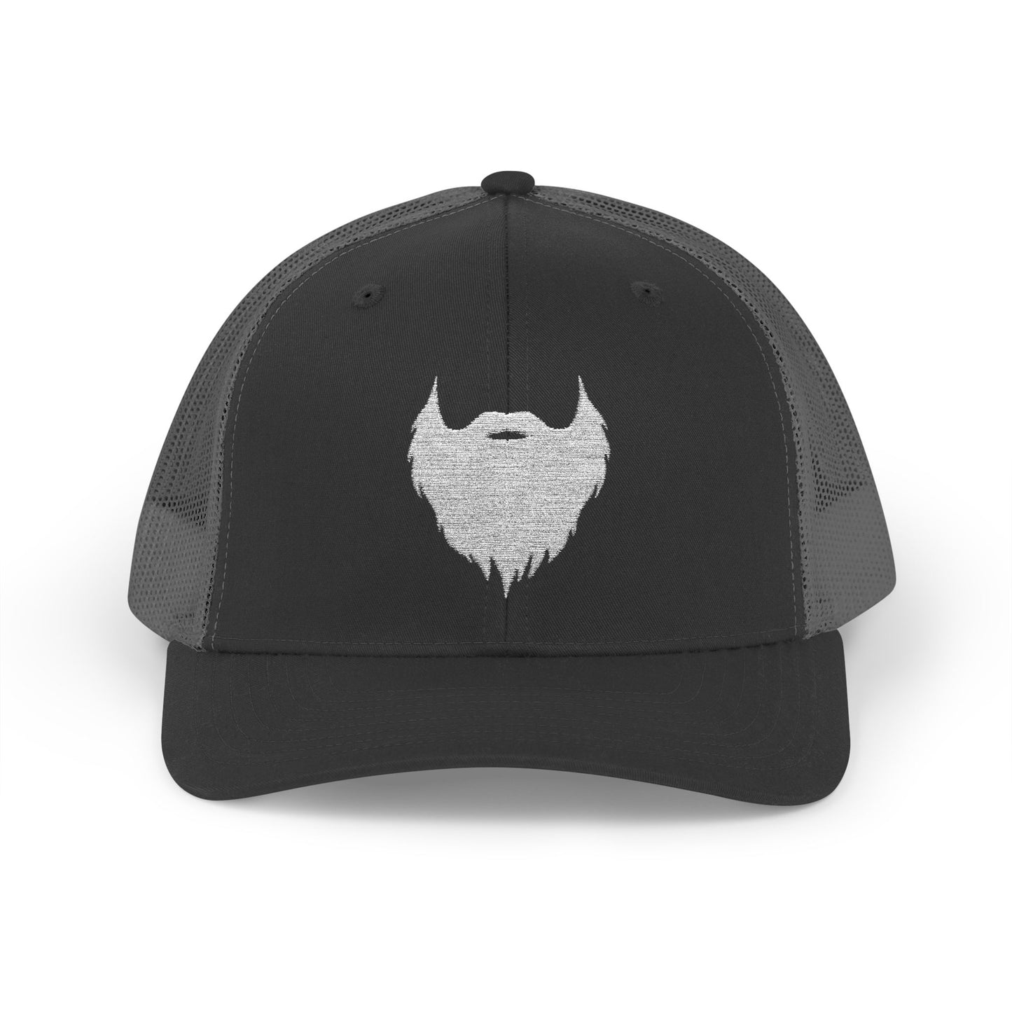 Beard Icon (Lg White) | Snapback Trucker Hat