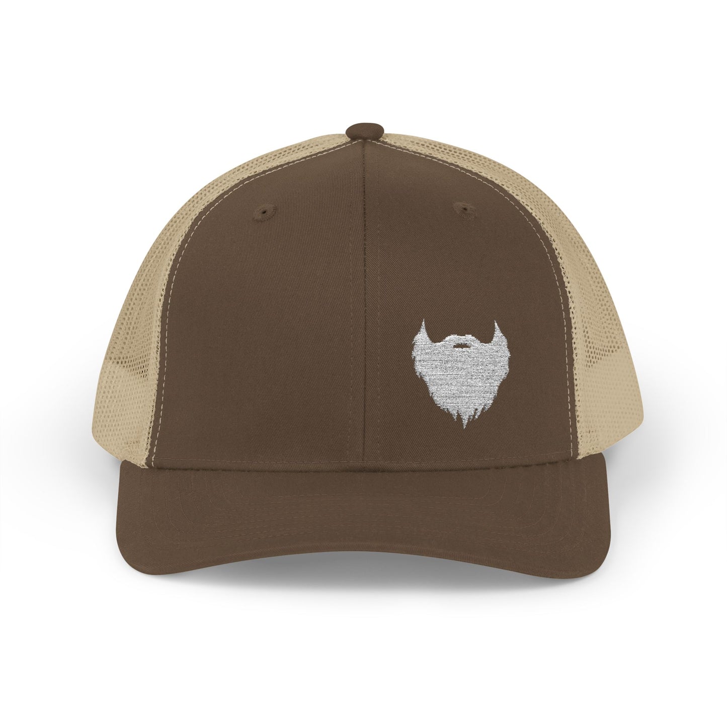 Beard Icon (White) | Snapback Trucker Hat