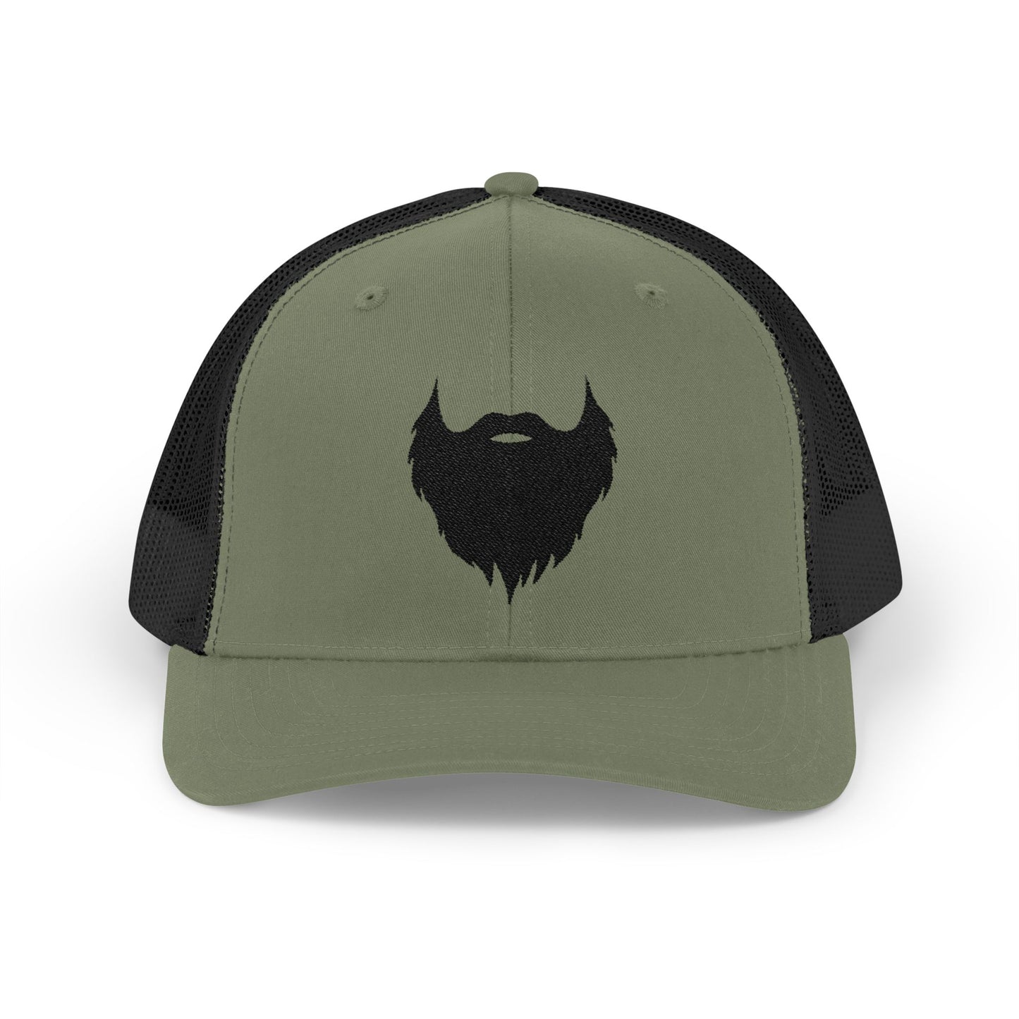 Beard Icon (Lg Black) | Snapback Trucker Hat