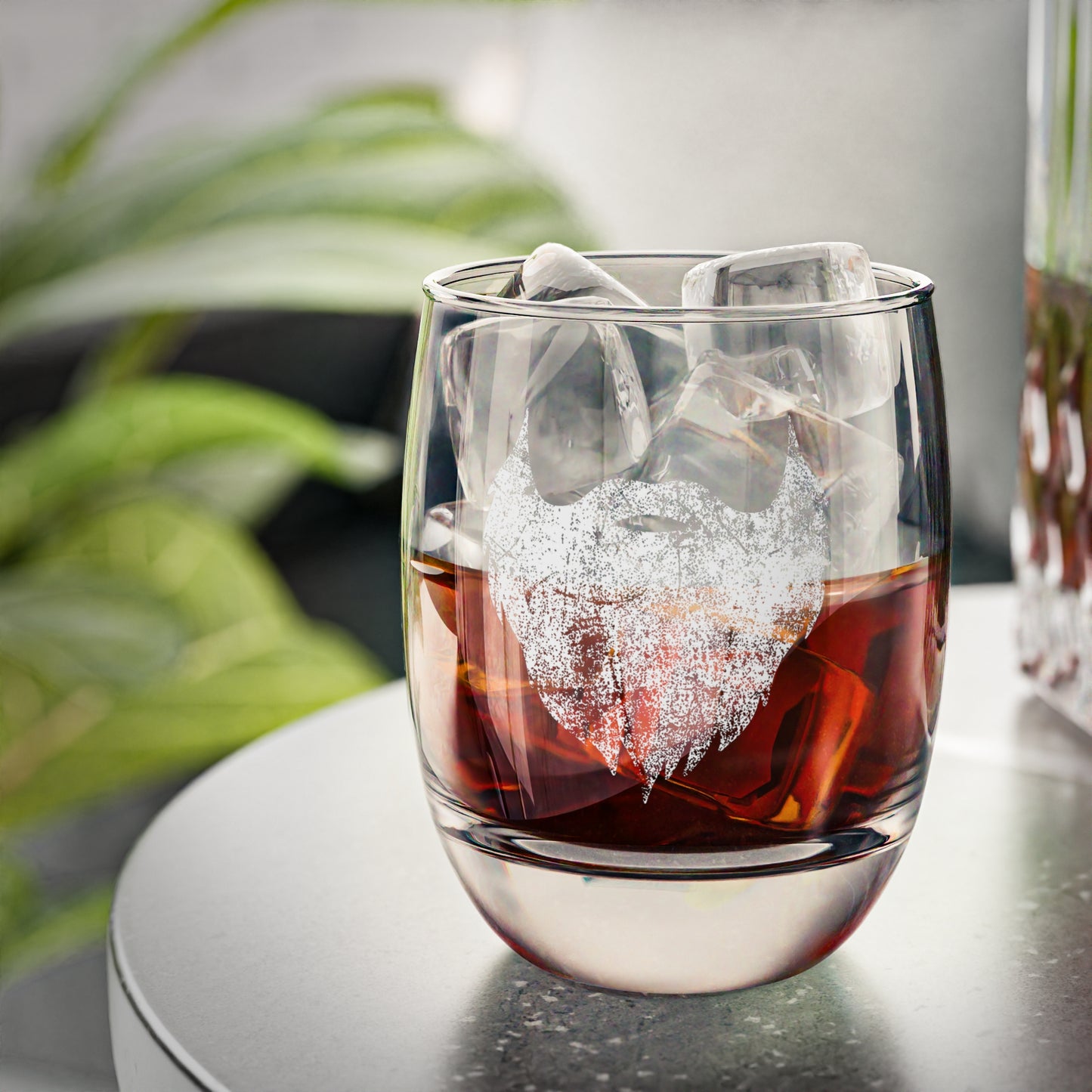 Beard Icon Whiskey Glass (white) | 6oz.