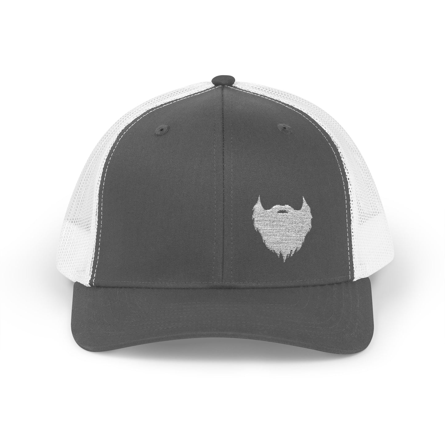 Beard Icon (White) | Snapback Trucker Hat