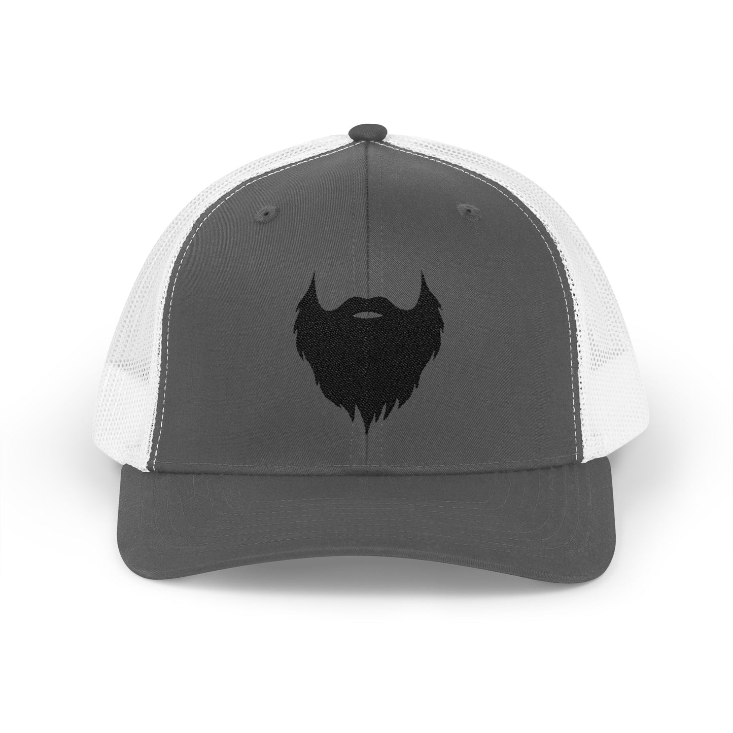 Beard Icon (Lg Black) | Snapback Trucker Hat