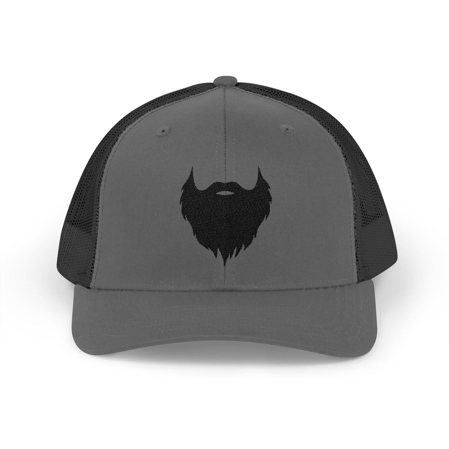 Beard Icon (Lg Black) | Snapback Trucker Hat