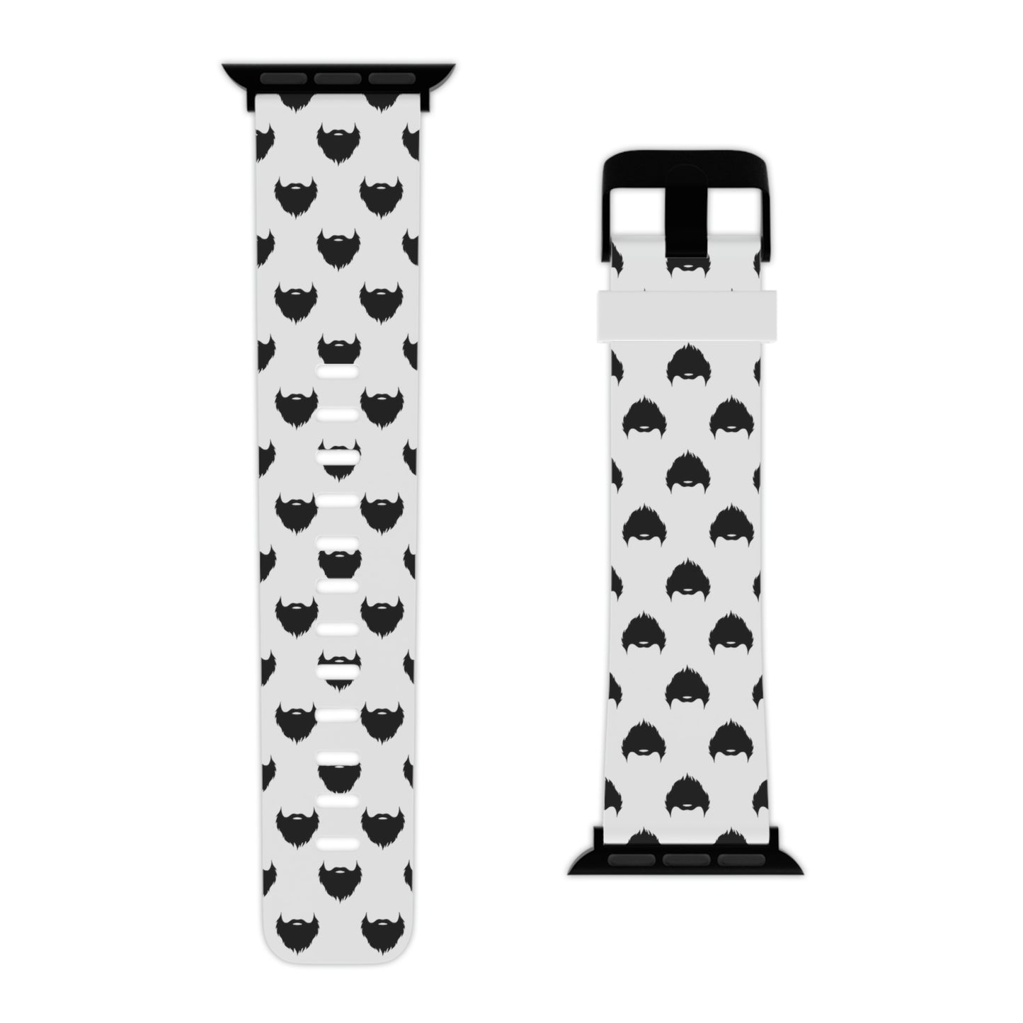Beard Pattern (White) | Apple Watch Band