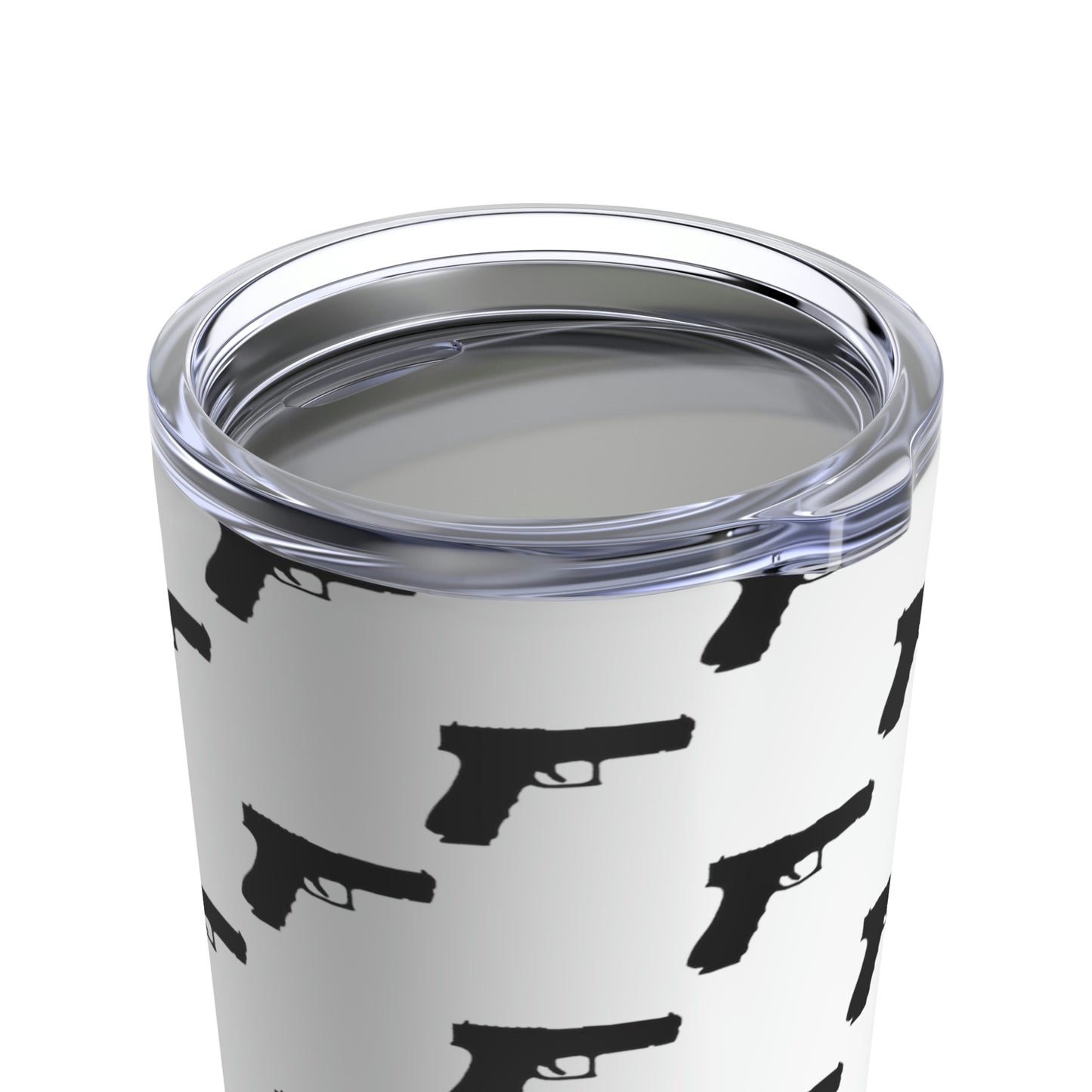 Handgun Pattern (White) | Stainless Steel Tumbler 20oz