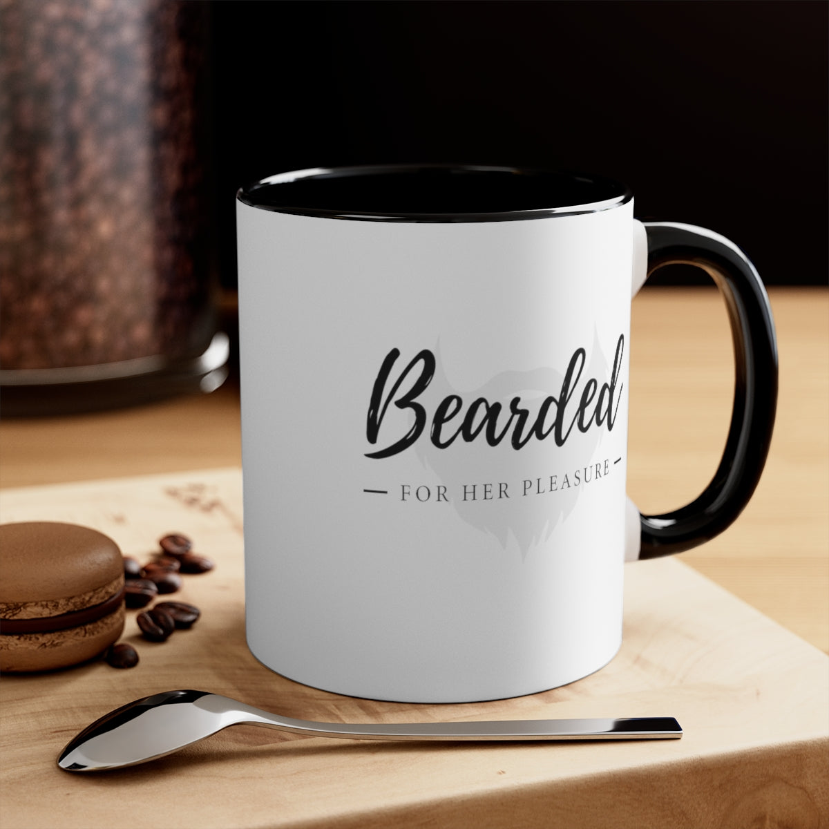 Bearded For Her Pleasure | Two-Tone 11 oz. Coffee Mug