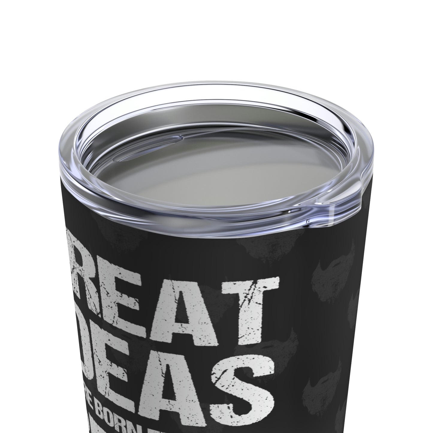 Great Ideas Are Born From A Beard Stroke (Black) | Stainless Steel Tumbler 20oz