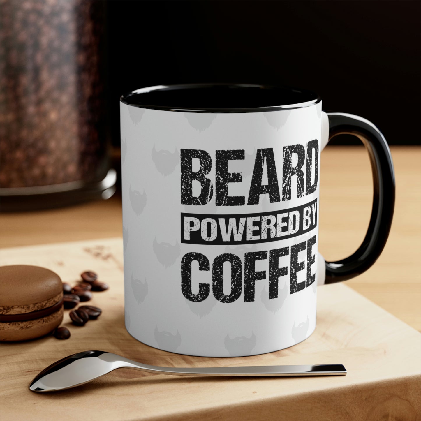 Beard Powered By Coffee | Two-Tone 11 oz. Coffee Mug