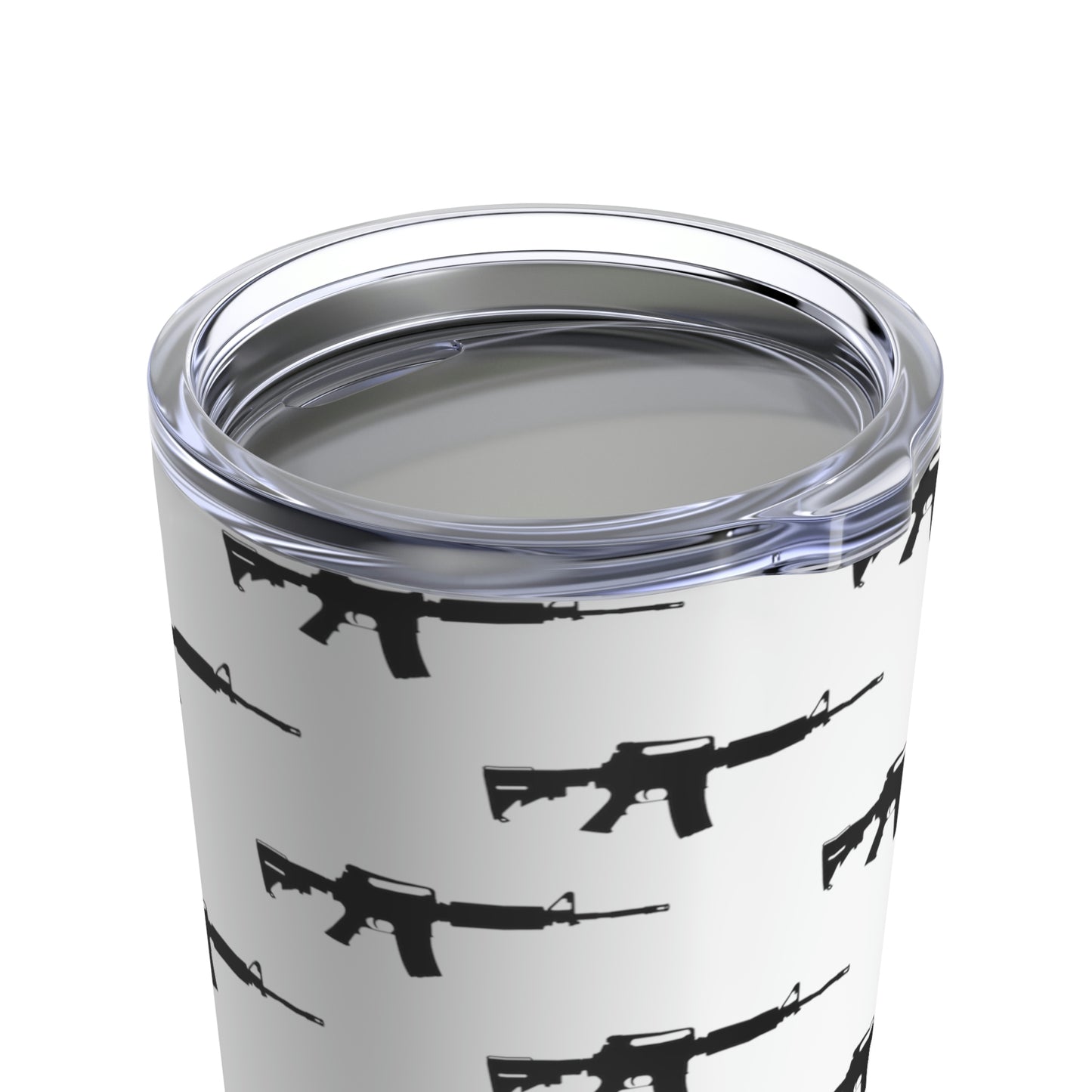 AR-15 Style Pattern (White) | Stainless Steel Tumbler 20oz