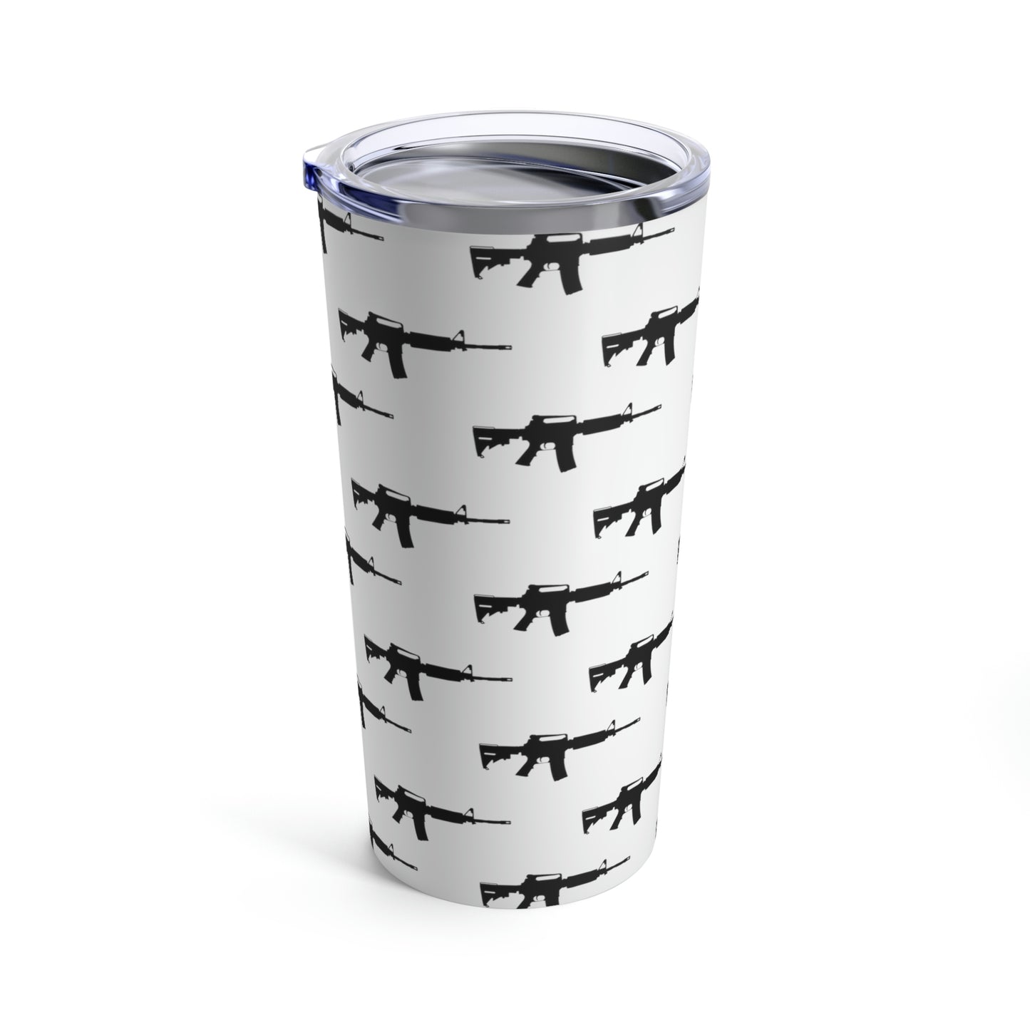 AR-15 Style Pattern (White) | Stainless Steel Tumbler 20oz