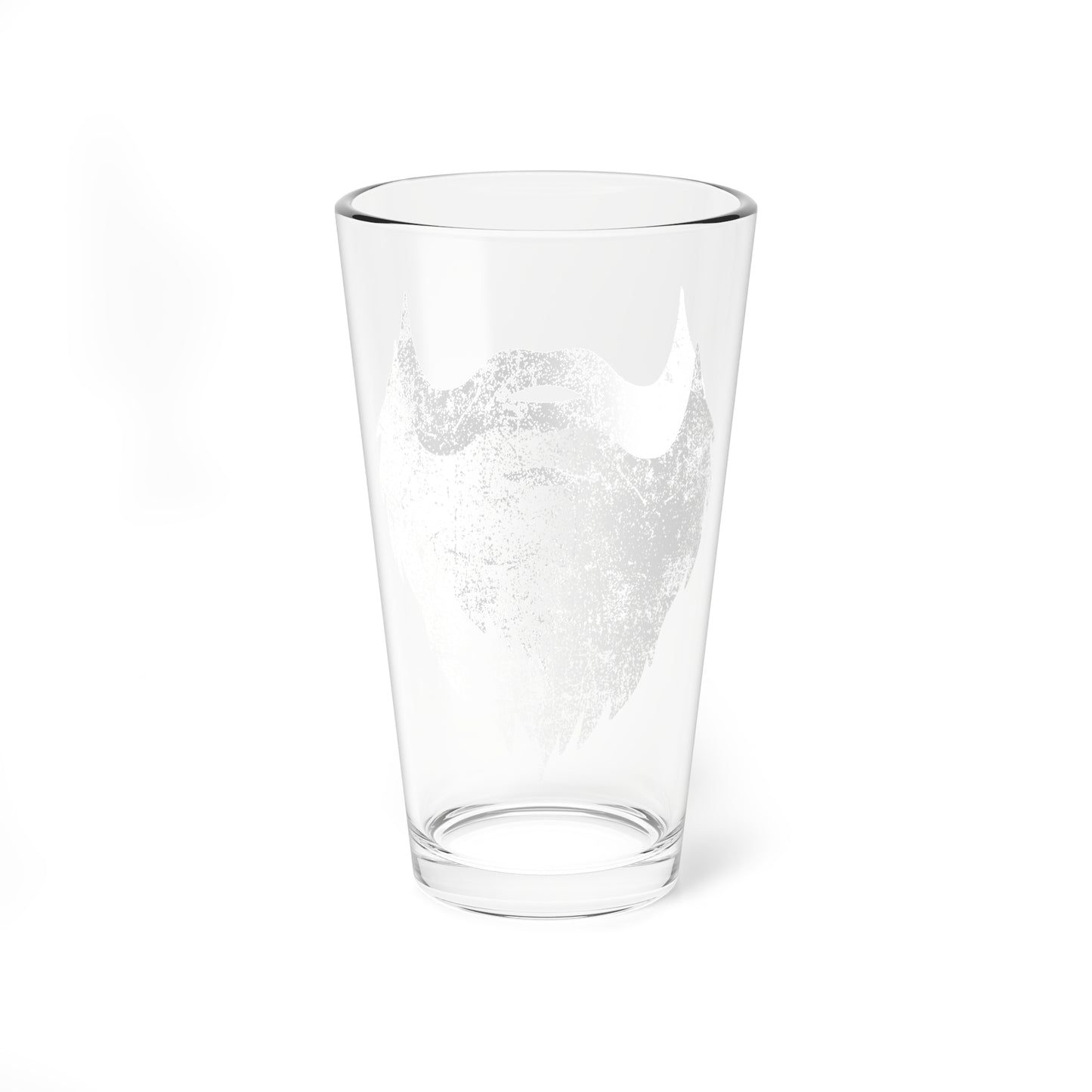 Beard Icon Pint Glass (white) | 16oz