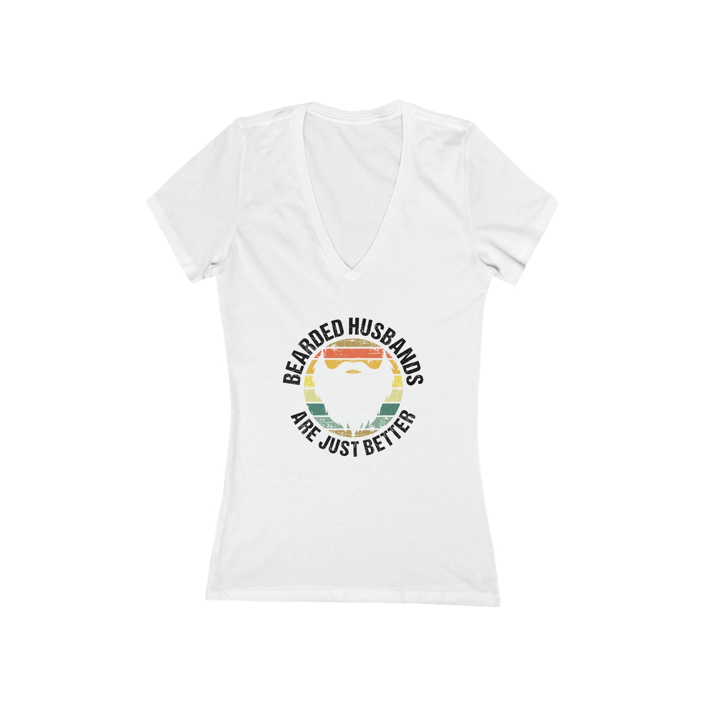 Bearded Husbands Are Just Better | Women's Deep V-Neck Tee