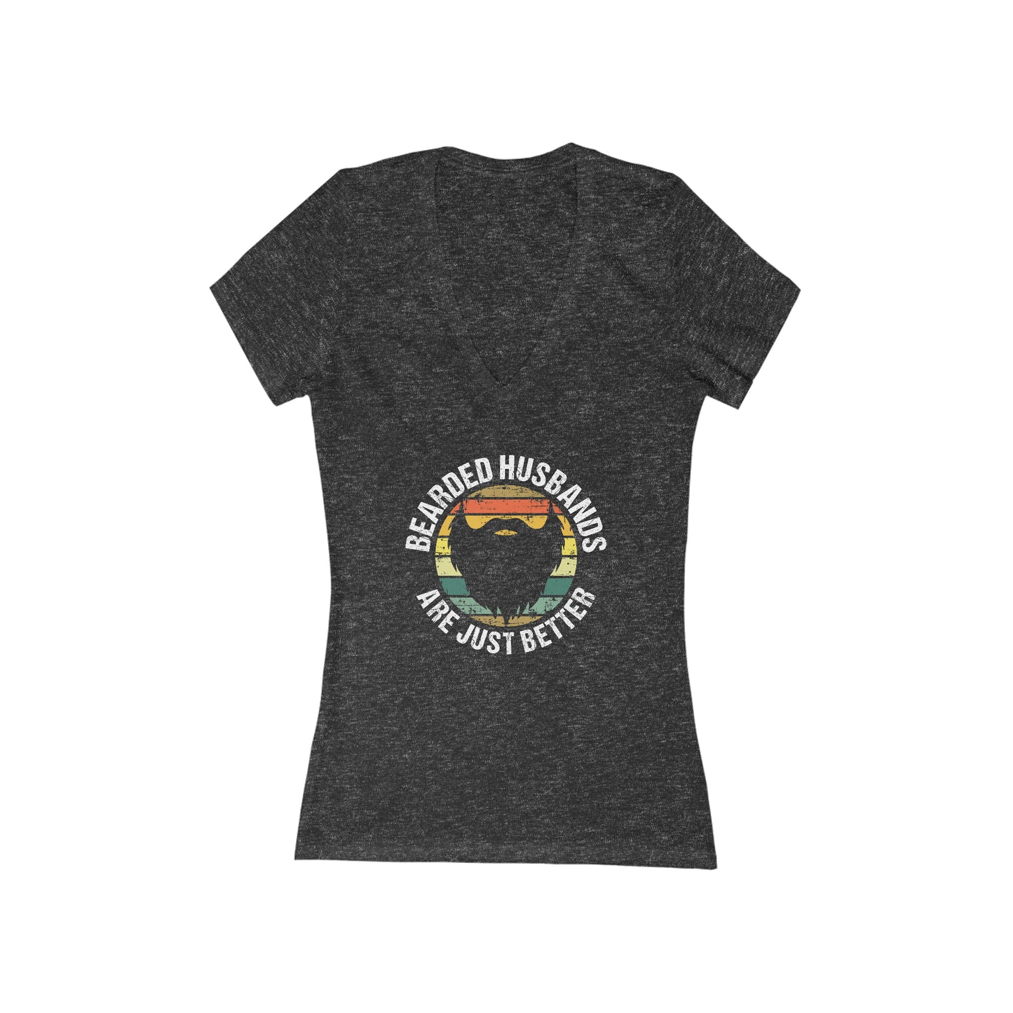 Bearded Husbands Are Just Better | Women's Deep V-Neck Tee