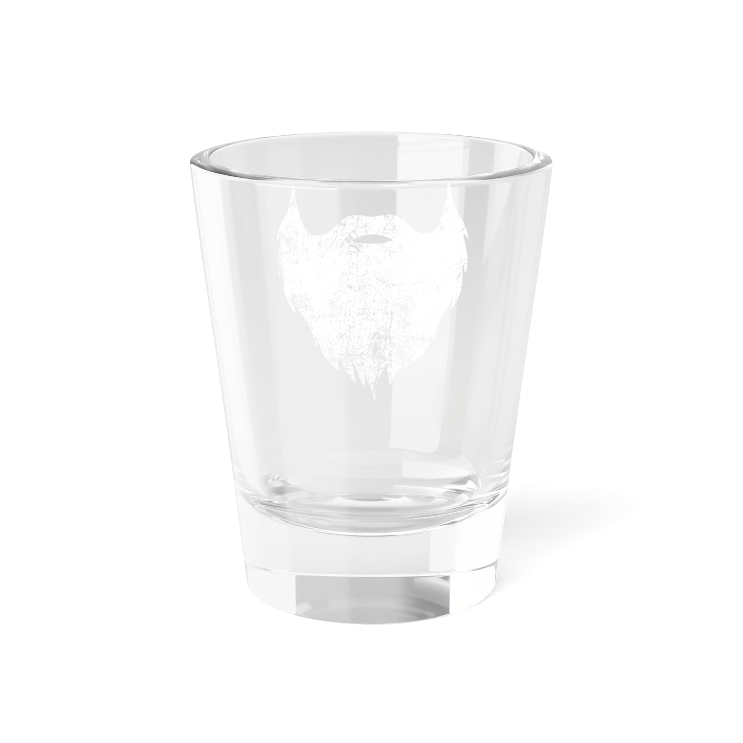 Beard Icon Shot Glass (white) | 1.5oz