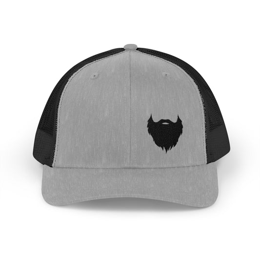 Beard Icon (Black) | Snapback Trucker Hat
