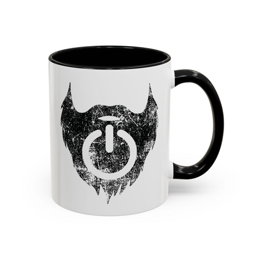 NEW! Beard Power Icon | Two-Tone 11 oz. Coffee Mug