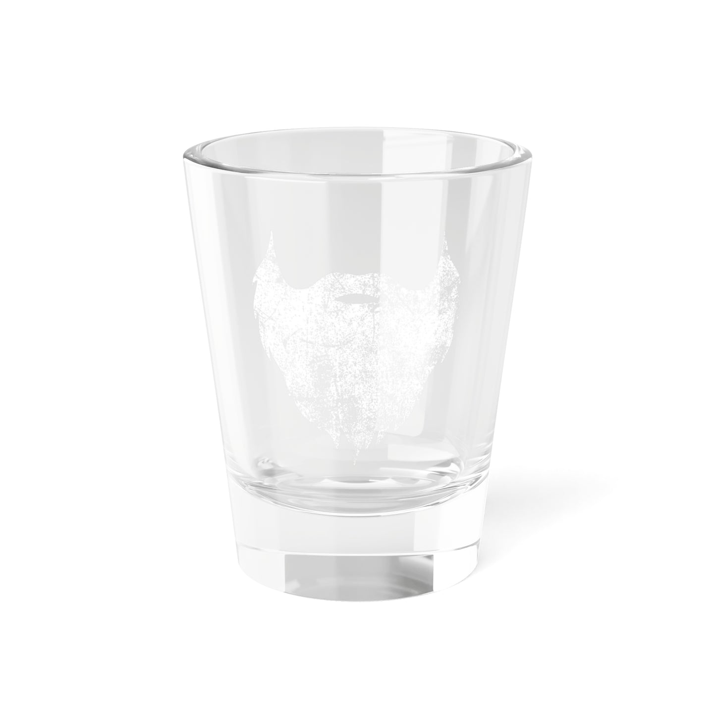 Beard Icon Shot Glass (white) | 1.5oz