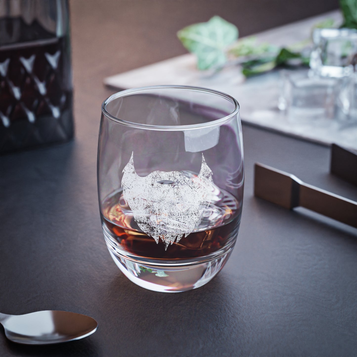 Beard Icon Whiskey Glass (white) | 6oz.