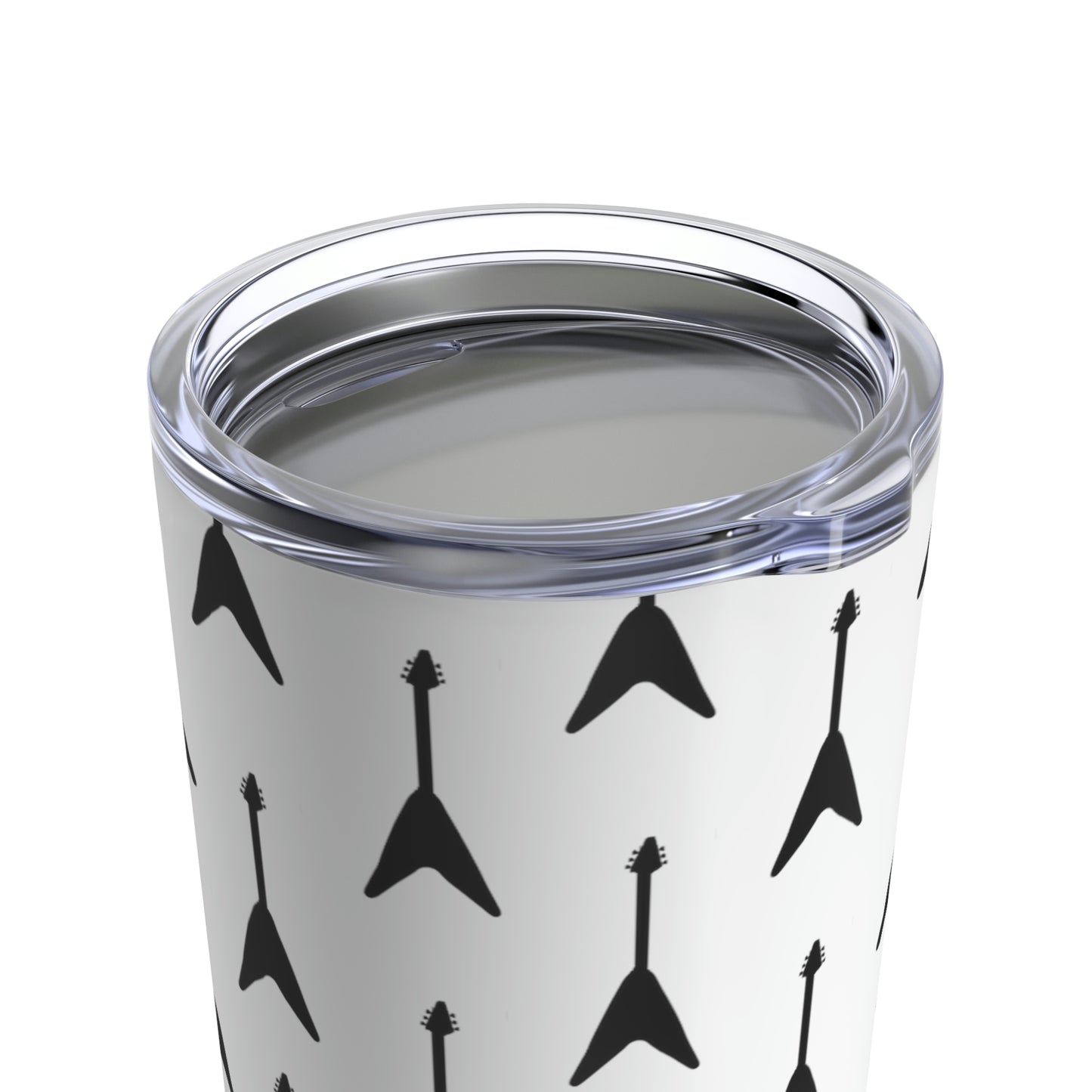 V-Style Guitar Pattern (White) | Stainless Steel Tumbler 20oz