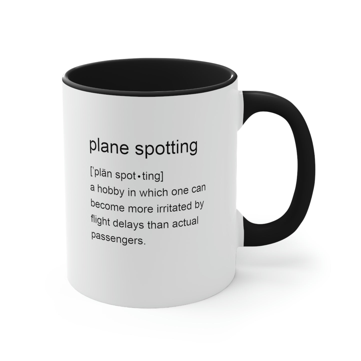 Plane Spotting Definition | Two-Tone 11 oz. Coffee Mug