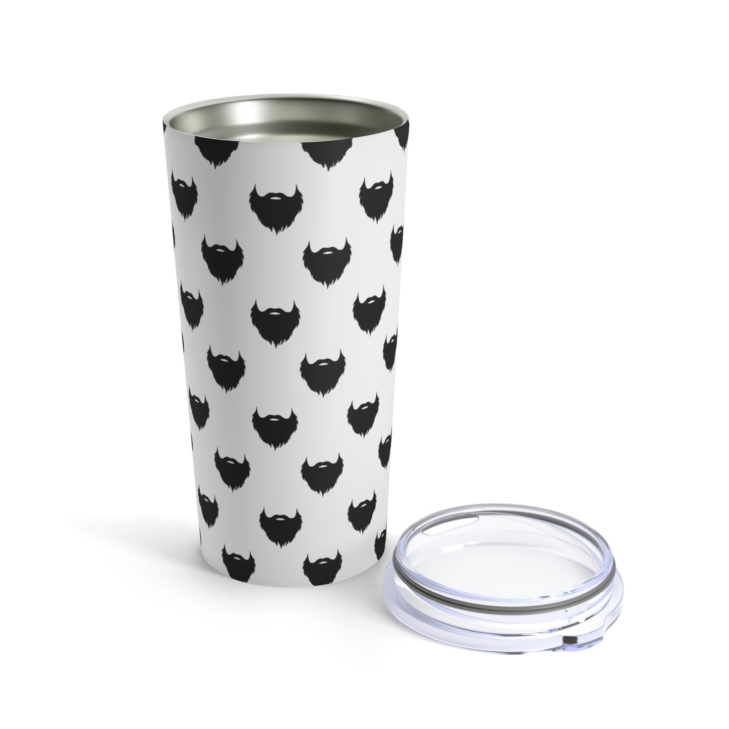 Beard pattern (White) | Stainless Steel Tumbler 20oz