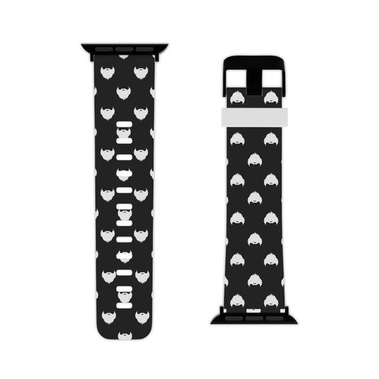 Beard Pattern (Black) | Apple Watch Band