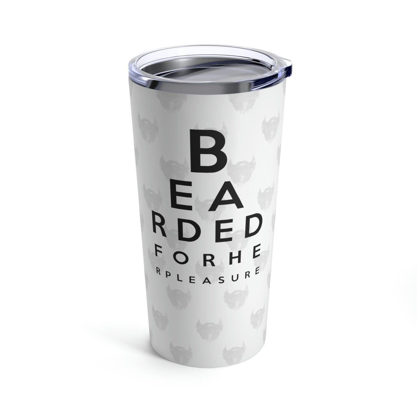 Beard Eye Chart (White) | Stainless Steel Tumbler 20oz