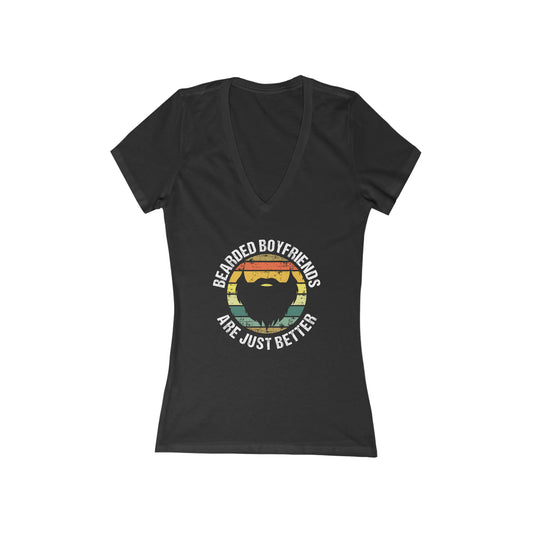 Bearded Boyfriends Are Just Better | Women's Deep V-Neck Tee