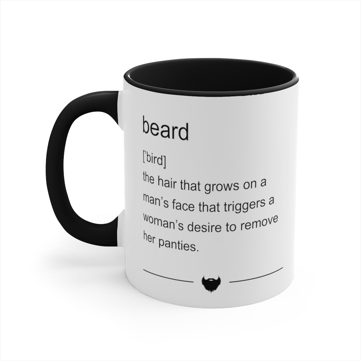 Beard Definition Two-Tone Accent Coffee Mug, 11oz