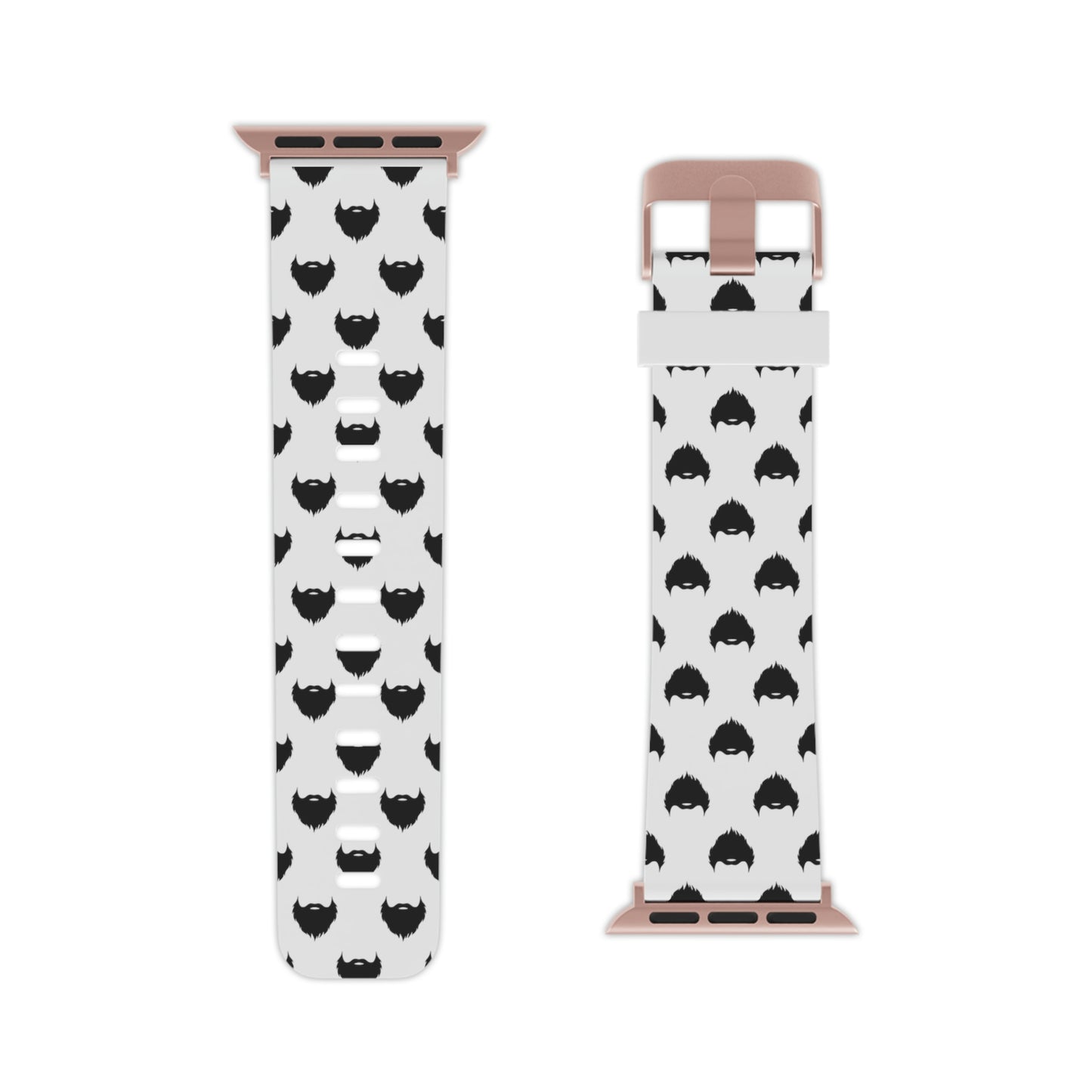 Beard Pattern (White) | Apple Watch Band