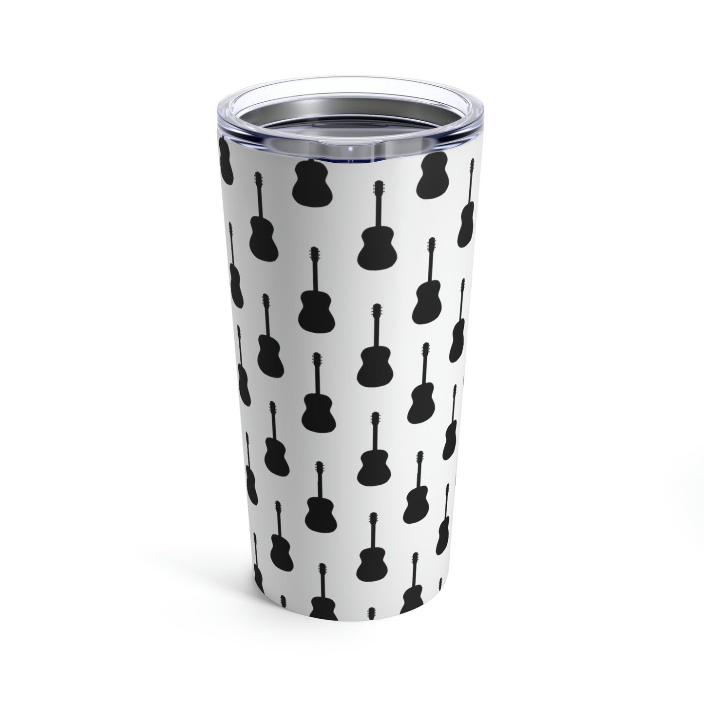 Acoustic Guitar Pattern (White) | Stainless Steel Tumbler 20oz