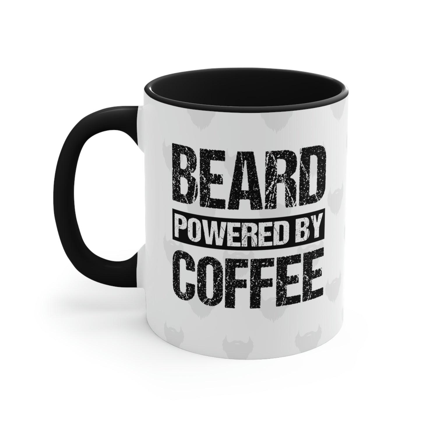 Beard Powered By Coffee | Two-Tone 11 oz. Coffee Mug