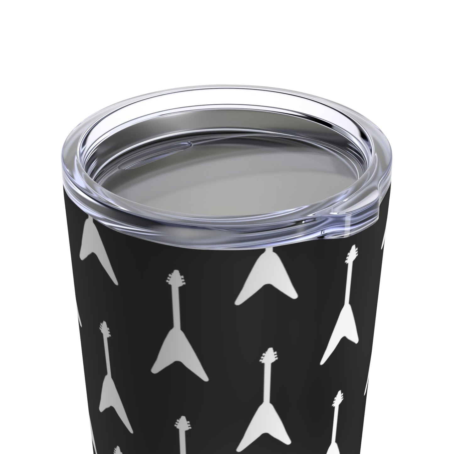 V-Style Guitar Pattern (Black) | Stainless Steel Tumbler 20oz