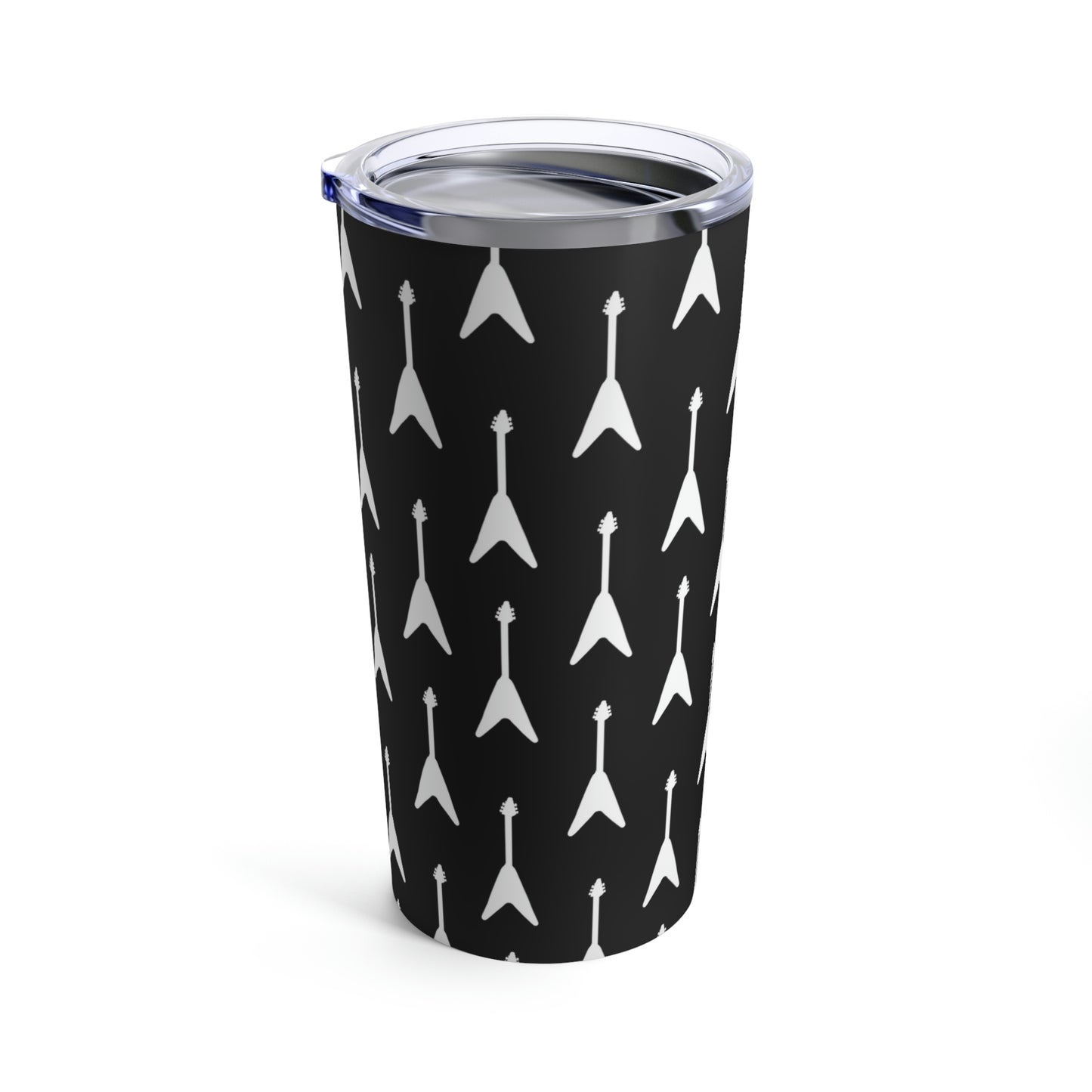 V-Style Guitar Pattern (Black) | Stainless Steel Tumbler 20oz