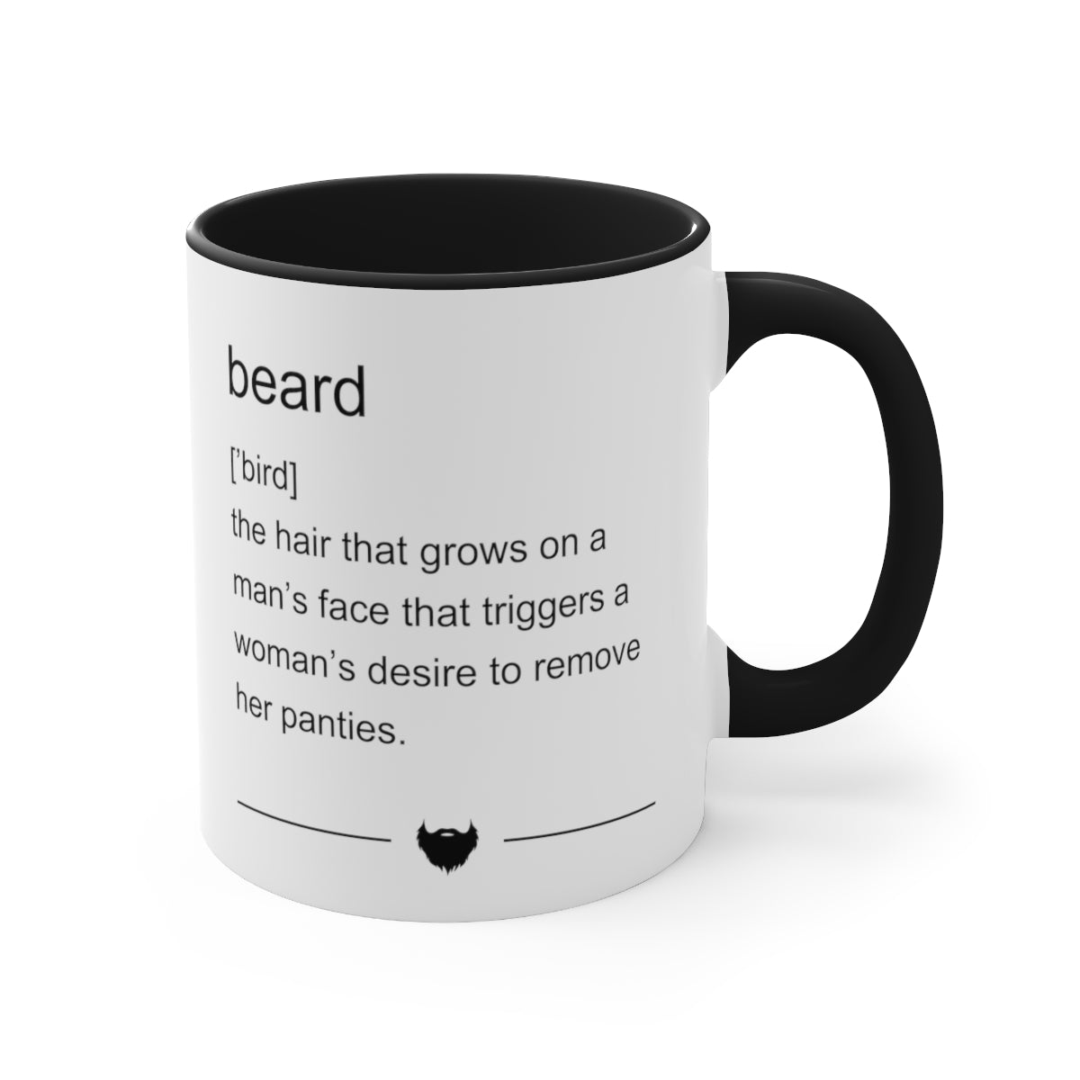 Beard Definition Two-Tone Accent Coffee Mug, 11oz