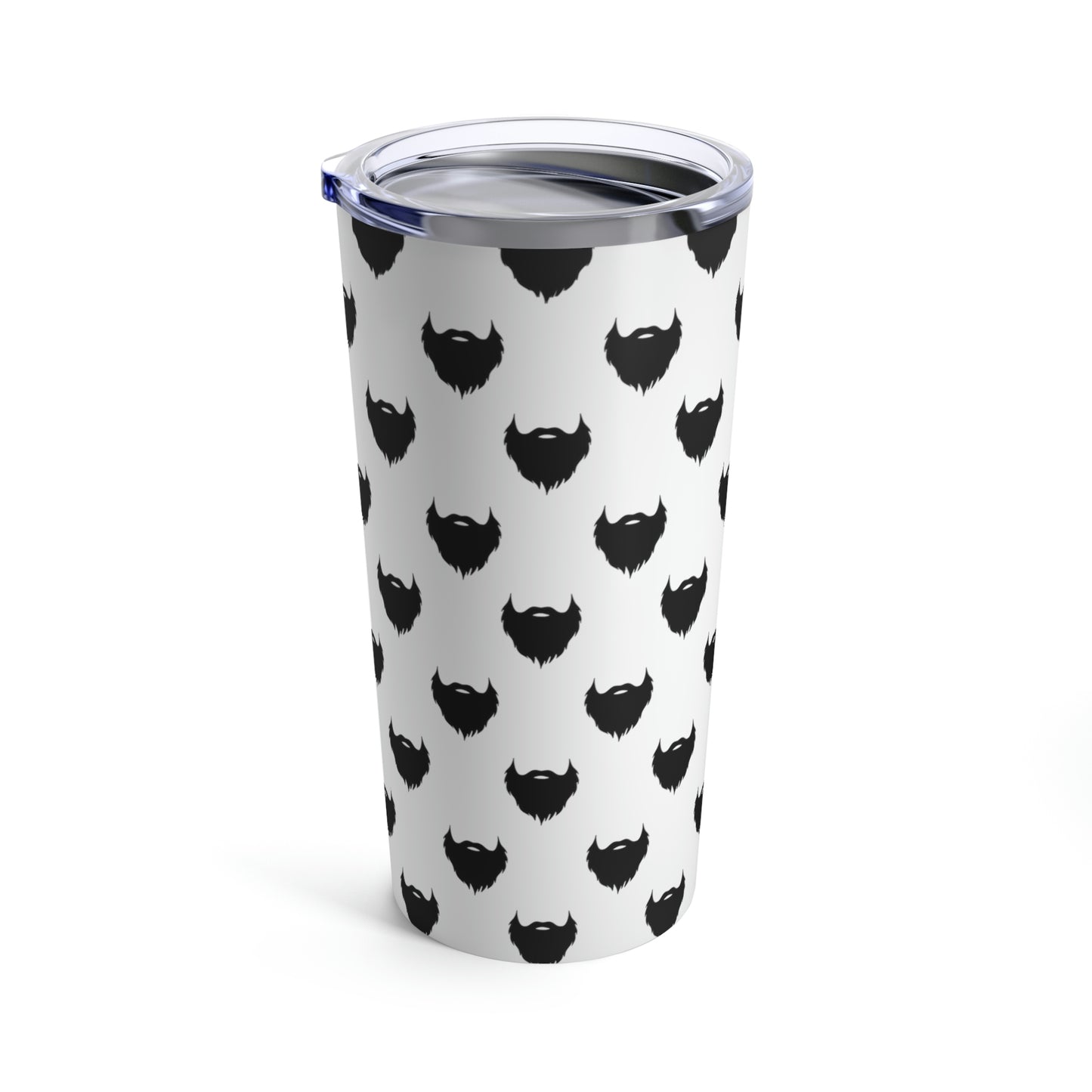 Beard pattern (White) | Stainless Steel Tumbler 20oz