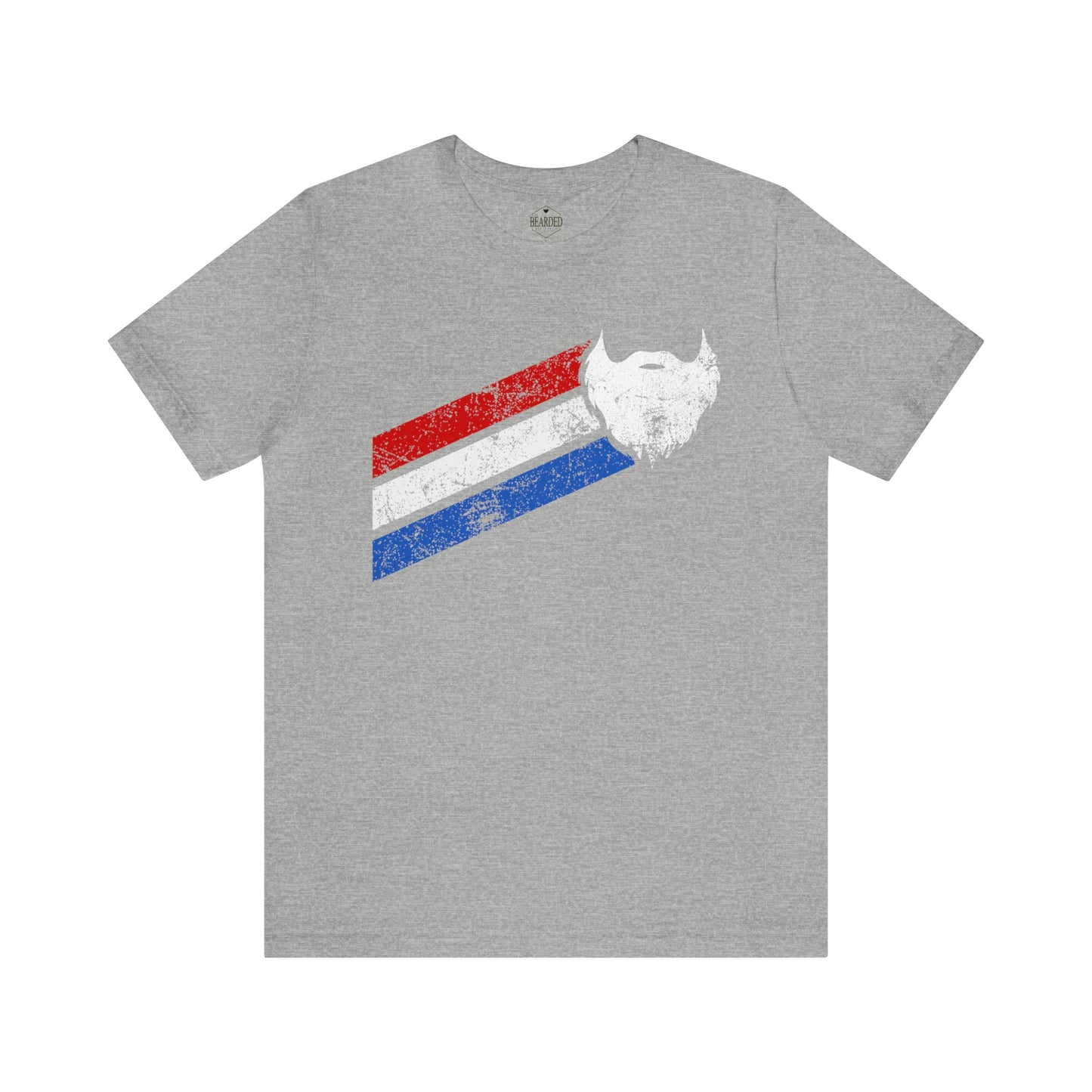 Beard w/Red, White & Blue Stripes | T-Shirt