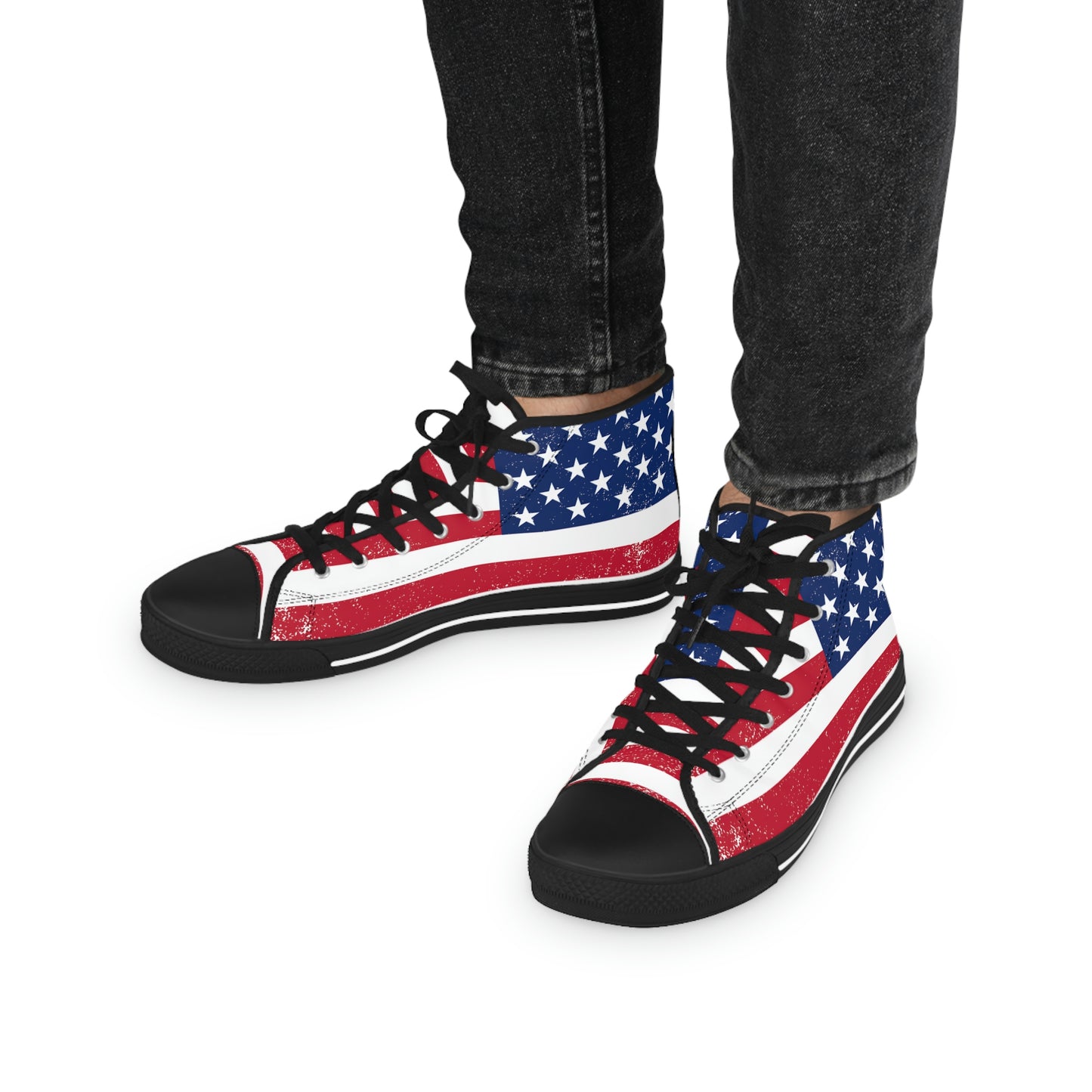 Distressed 'Merican Flag | High Top