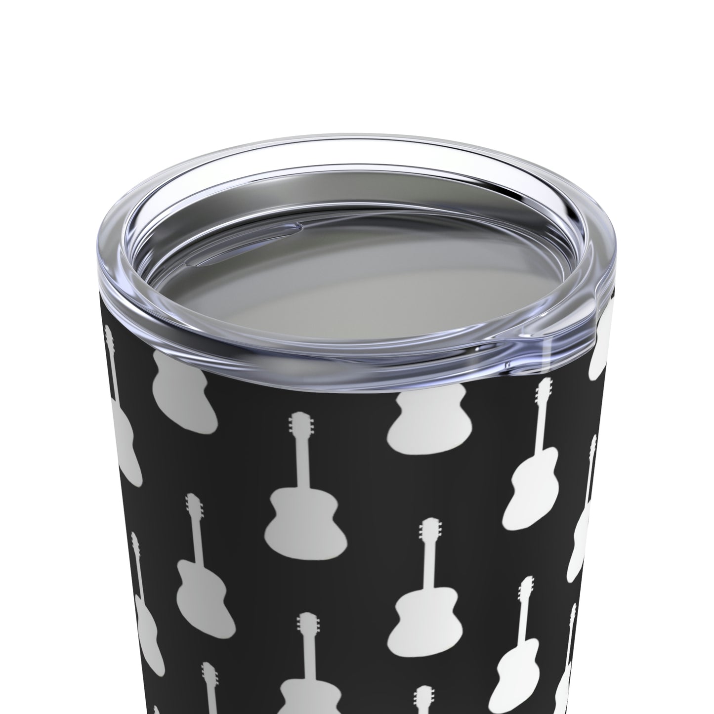 Acoustic Guitar Pattern (Black) | Stainless Steel Tumbler 20oz