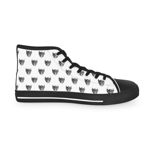 Distressed Beard Pattern - White | High Top