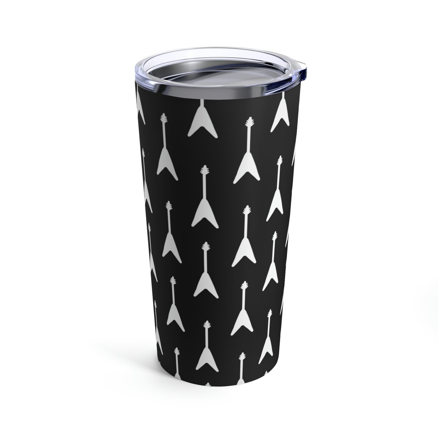 V-Style Guitar Pattern (Black) | Stainless Steel Tumbler 20oz