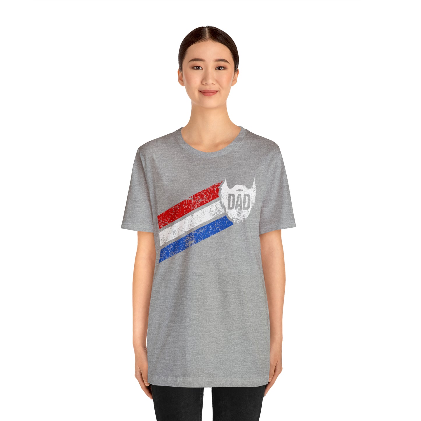 Dad Beard w/ Red, White & Blue Stripes | T-Shirt