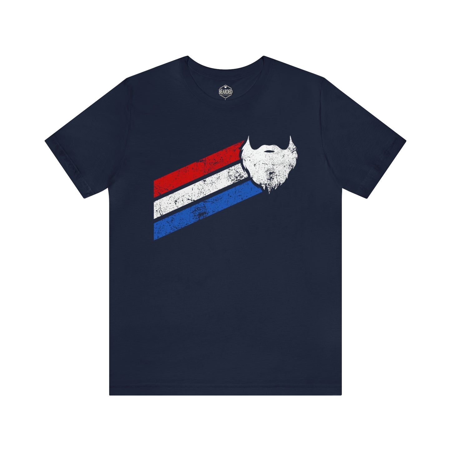 Beard w/Red, White & Blue Stripes | T-Shirt